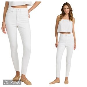 NWT Express Skinny High Rise Hyper Stretch Leggings Jeans White 2L